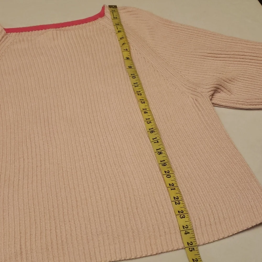 Lou & Grey Pink Ribbed Oversided Sweater
